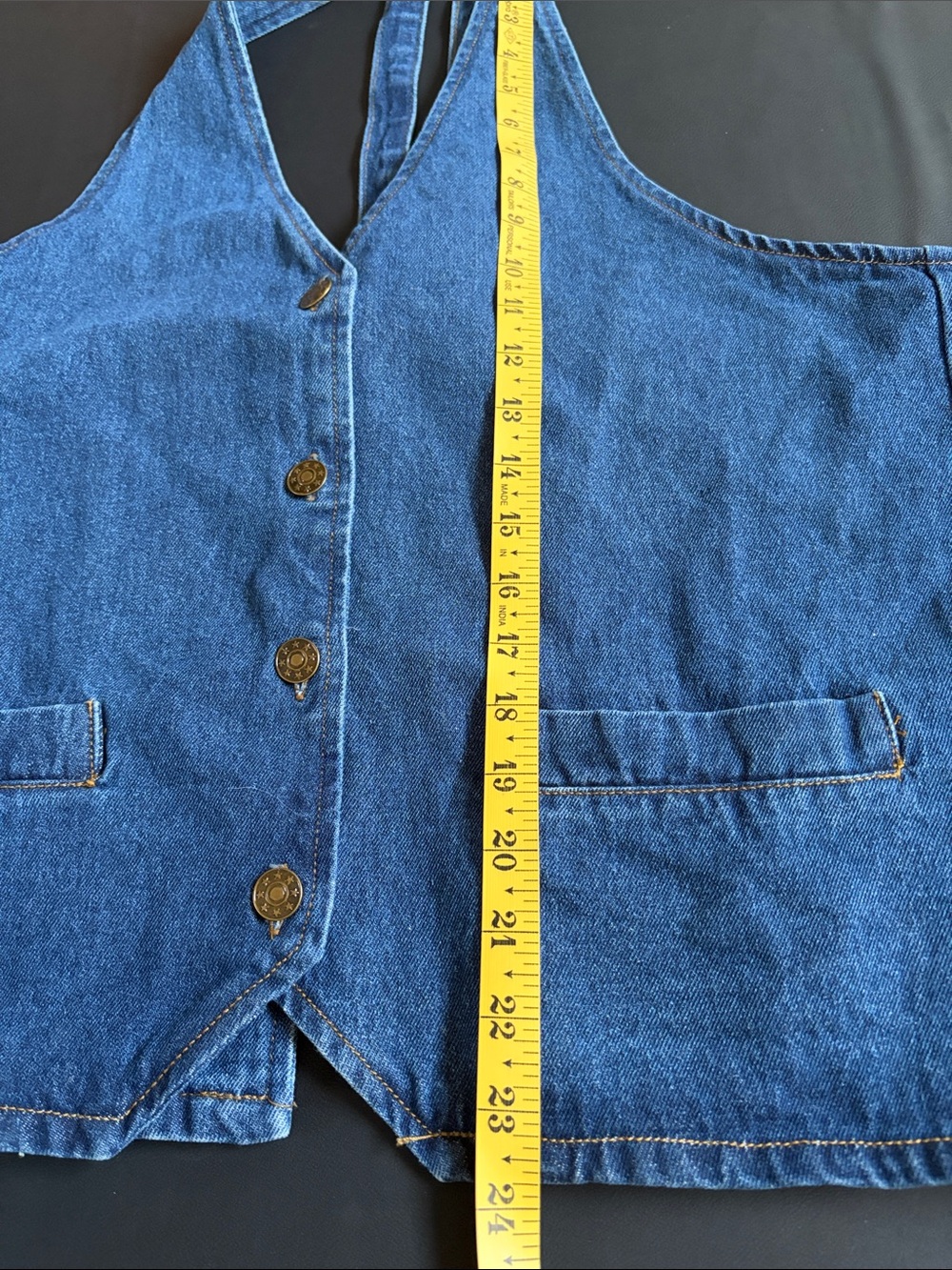 Lioness Denim Halter Open Back Tie Vest Top Size Small - Picture 10 of 10